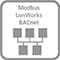 Подключение к сетям Modbus, LonWorks, BACnet (Опция)